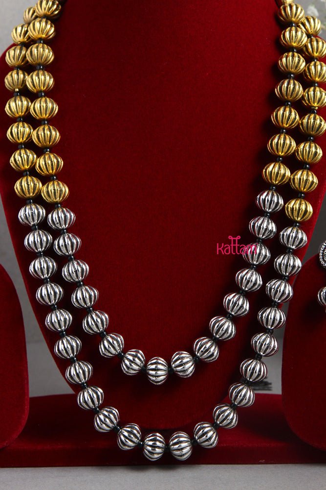 Two Layered Gold & Silver mala - N1836