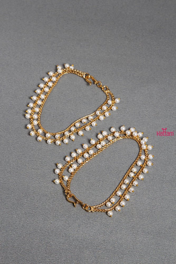 Two Line Pearl Ear Chain - EC017