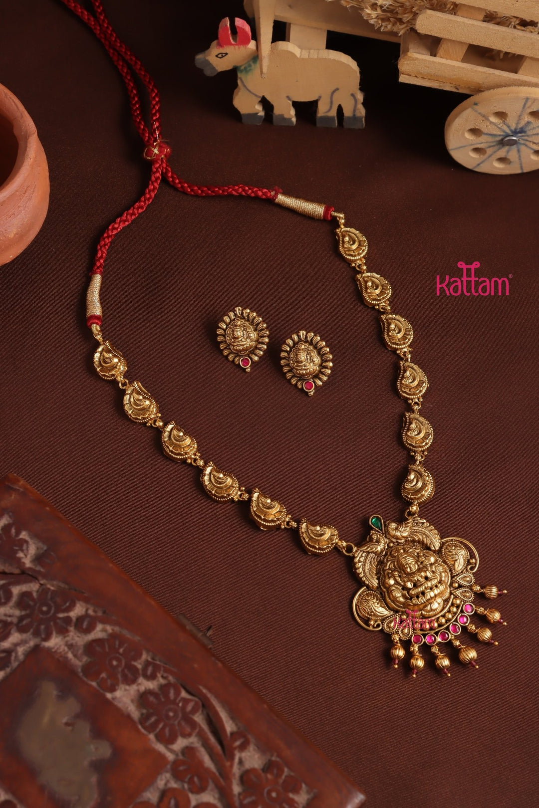 Udhaya Peacock Necklace - Design 1 - N3945