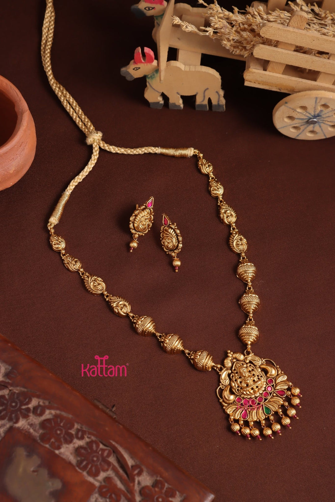 Udhaya Peacock Necklace - Design 2 - N3946