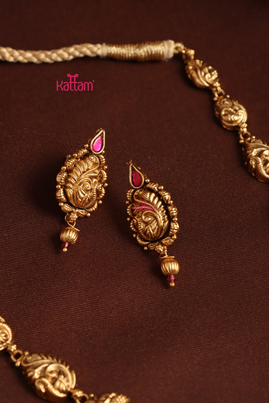 Udhaya Peacock Necklace - Design 2 - N3946