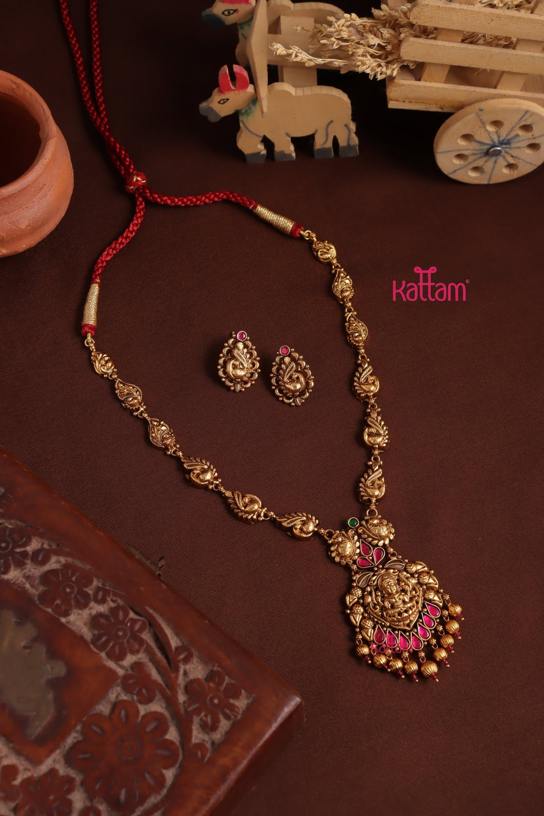 Udhaya Peacock Necklace - Design 3 - N3947