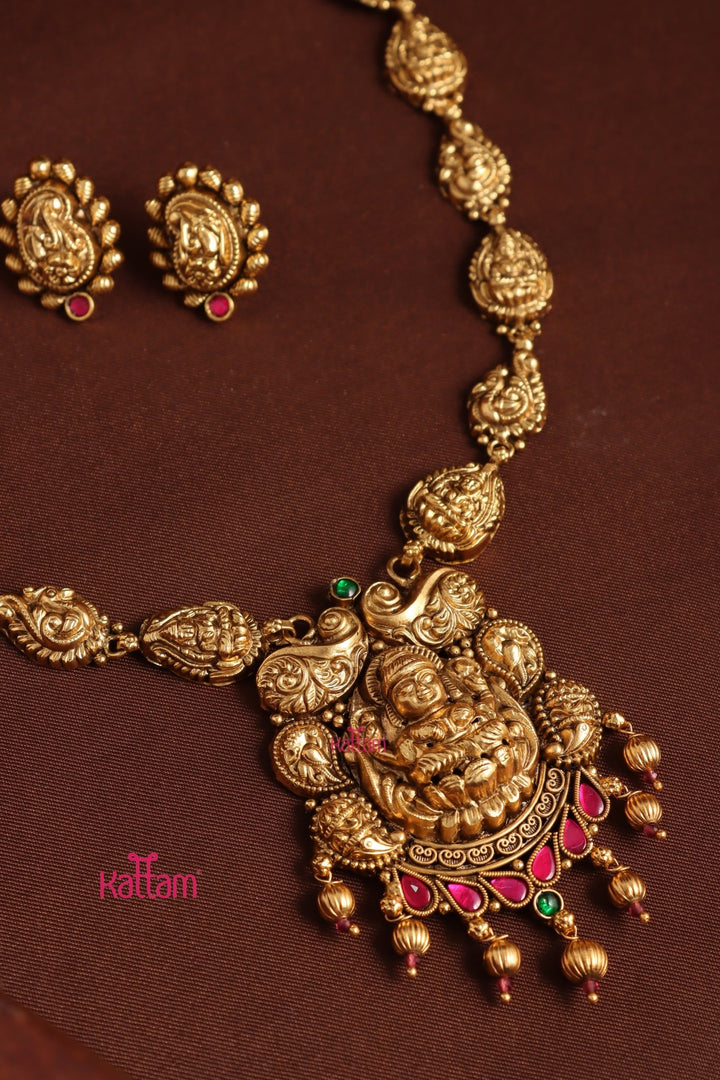 Udhaya Peacock Necklace - Design 5 - N3949
