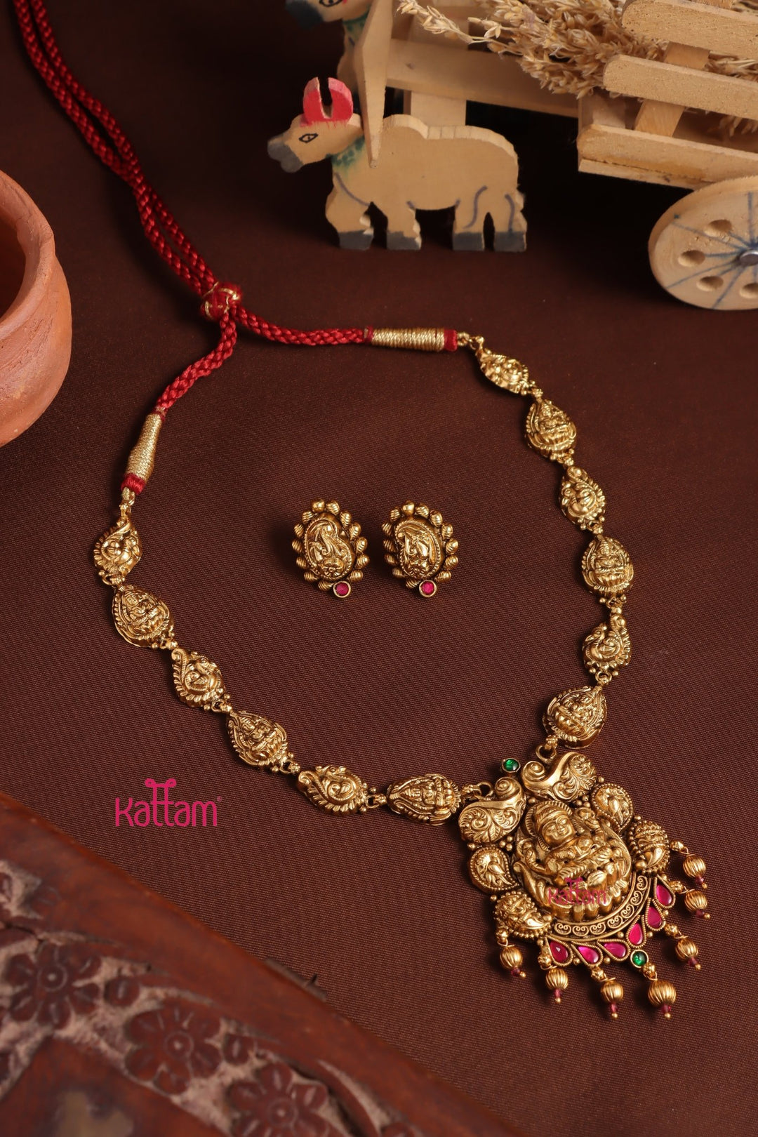 Udhaya Peacock Necklace - Design 5 - N3949