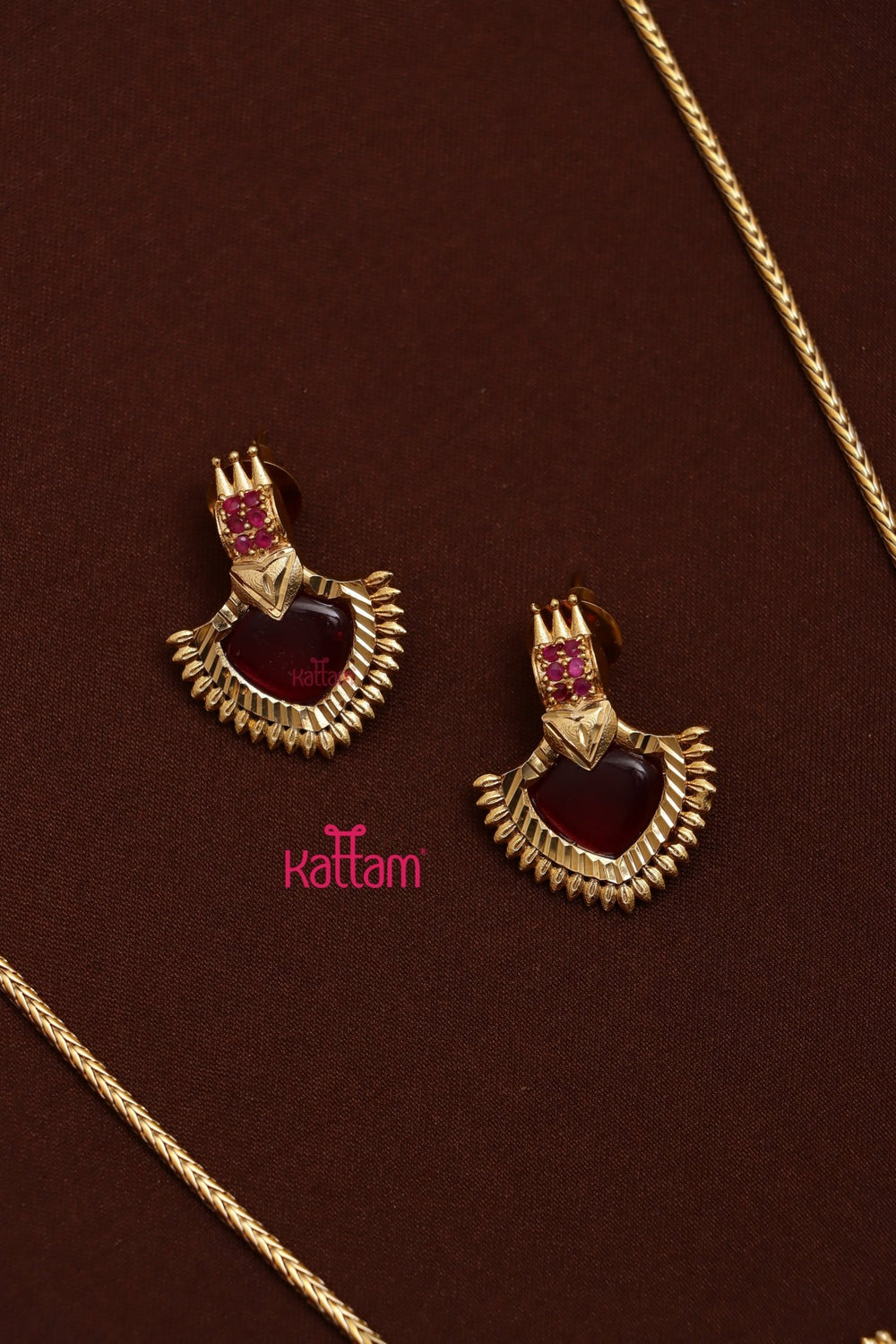 Vaishu - Palakka Ruby Chain - N3570