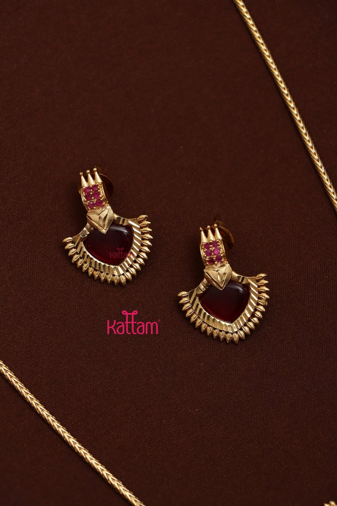 Vaishu - Palakka Ruby Chain - N3570