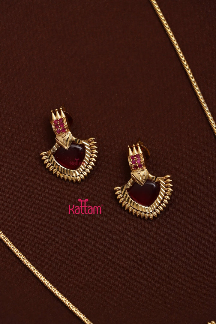 Vaishu - Palakka Ruby Chain - N3570