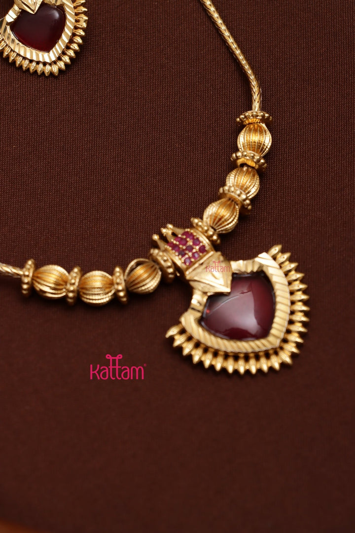 Vaishu - Palakka Ruby Chain - N3570