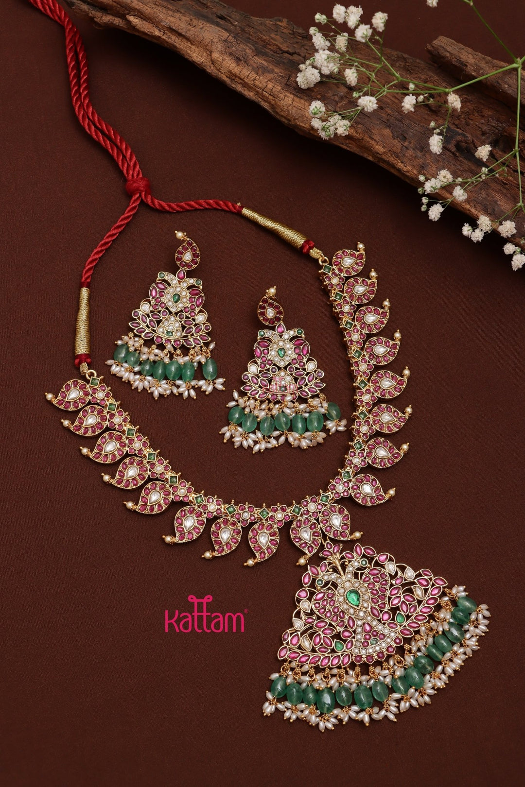 Vedha - Kundan Manga Bridal Necklace - N3594