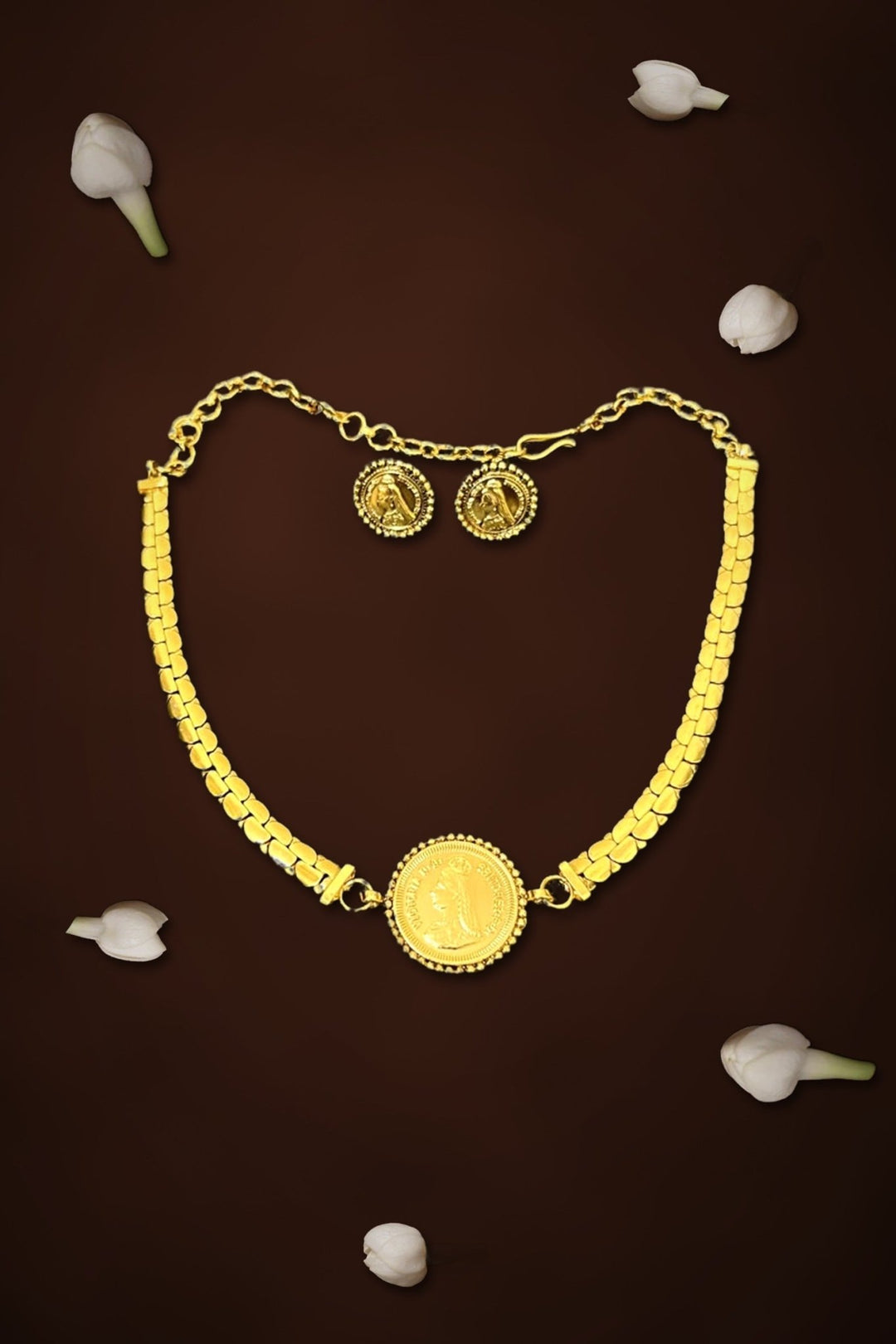 Victoria Coin Pattern Choker - Design 2 - SPN69
