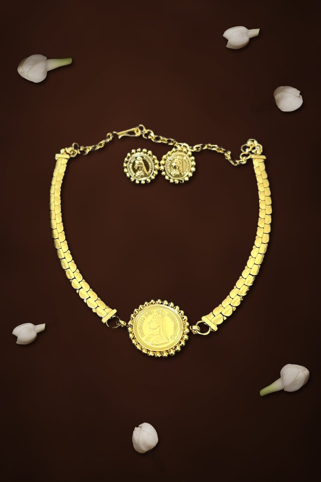Victoria Coin Pattern Choker - Design 3 - SPN70