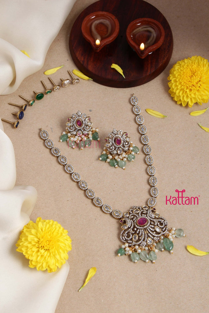 Victorian Interchangeable Necklace - PastelGreen - N6053