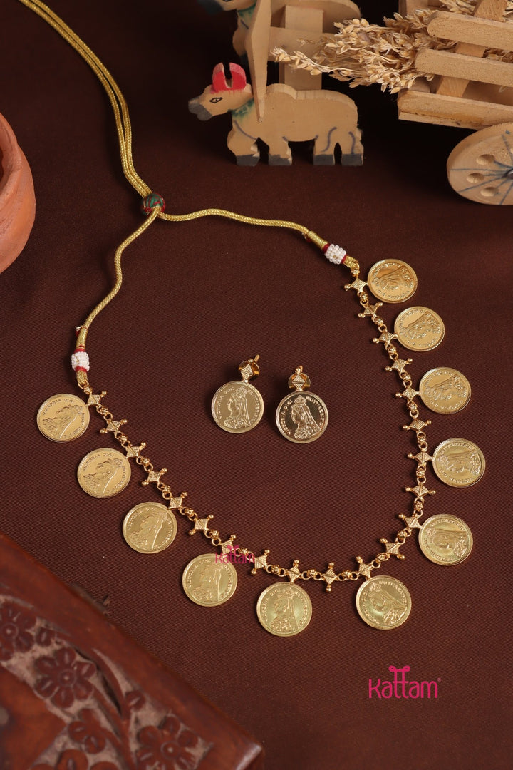 Victorian Queen Coin Necklace - N3950