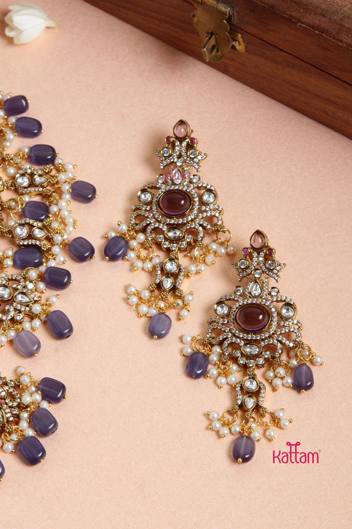 Victoriya Grand Bridal Choker - Violet - N6120