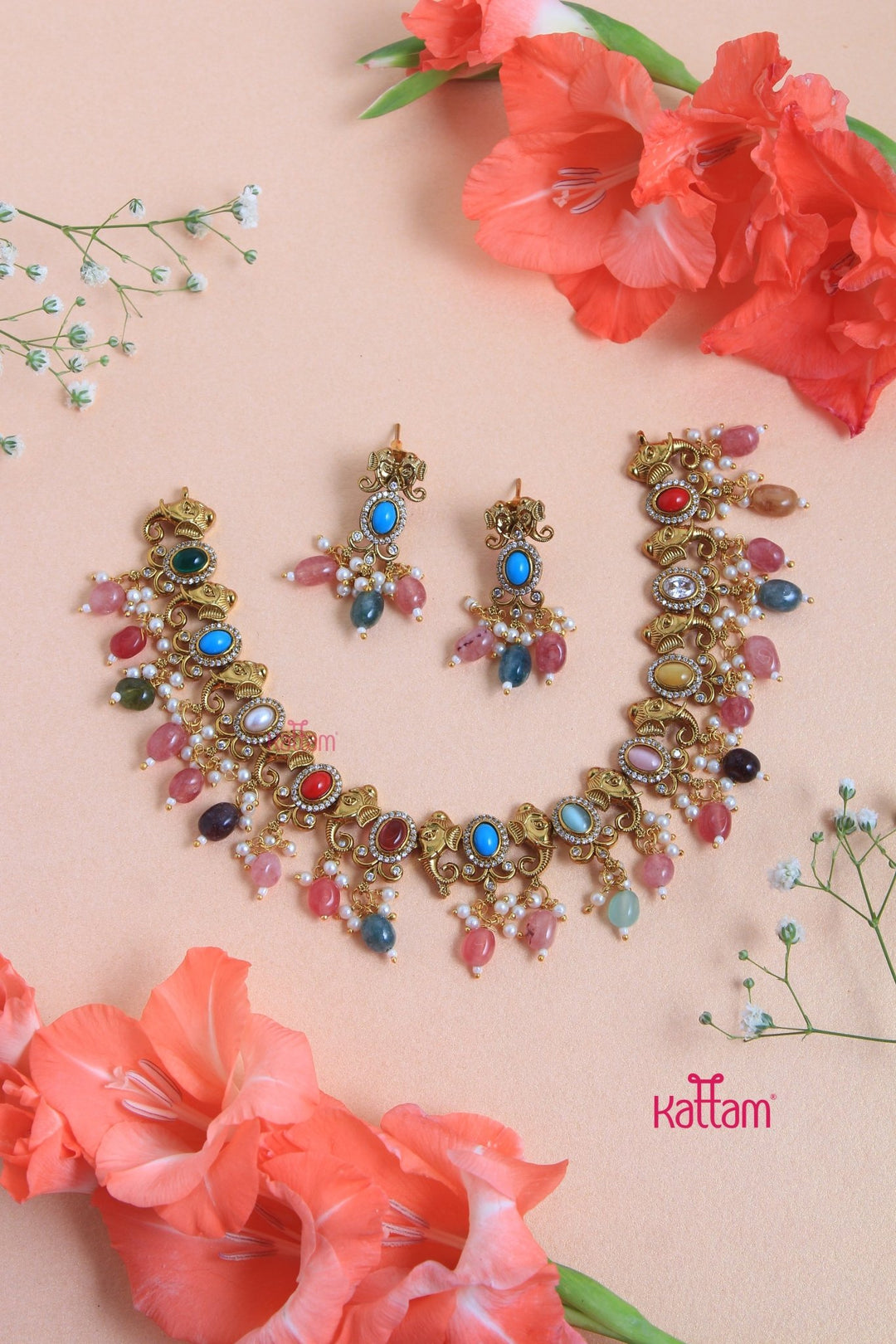 Vinayaka Navarathana Choker Set - N3082