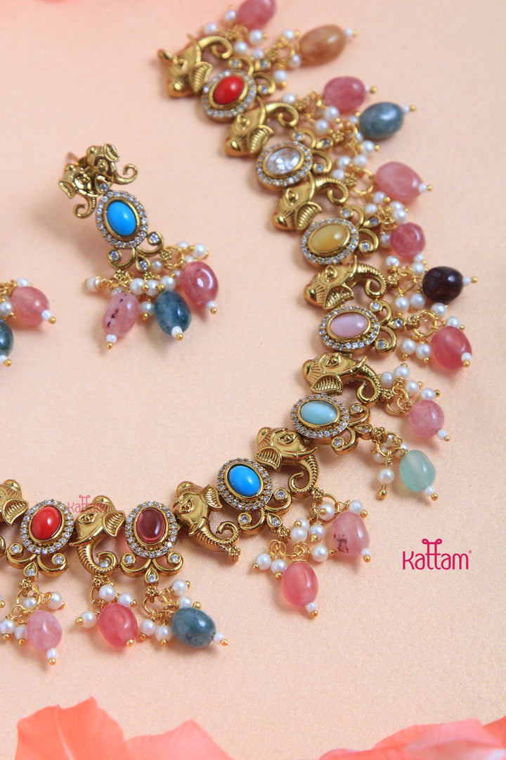 Vinayaka Navarathana Choker Set - N3082