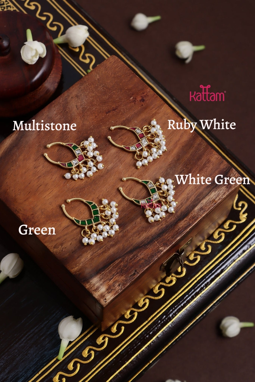 Visaka - Septum Multistone Nose Pin - NP180