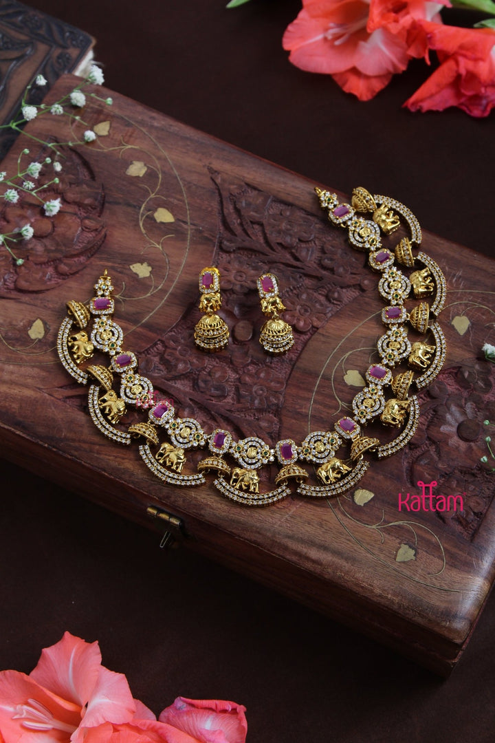 Yamini - Goddess Elephant Wave Choker - N3078