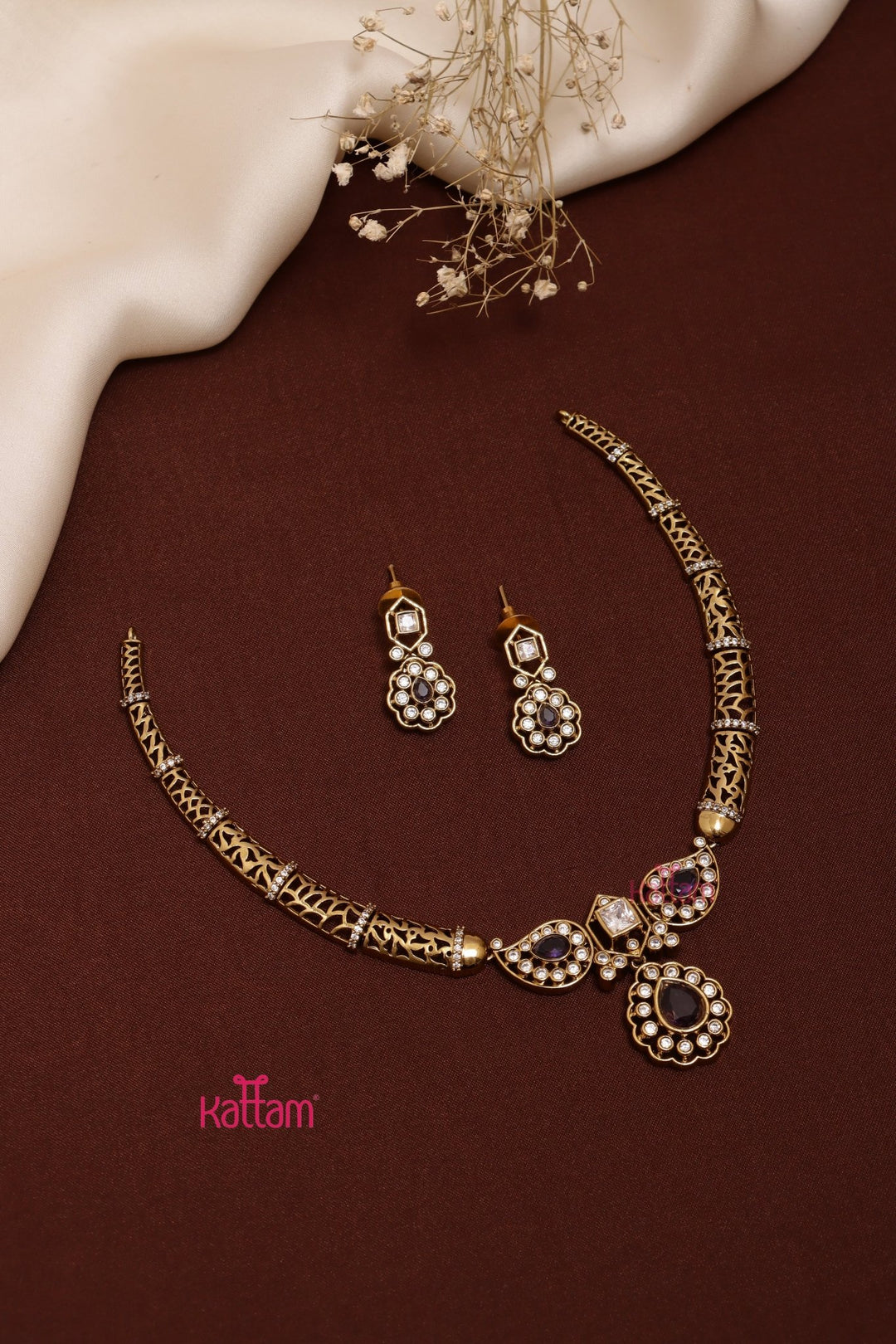 Yamini - Hasli Purple Choker - N3618