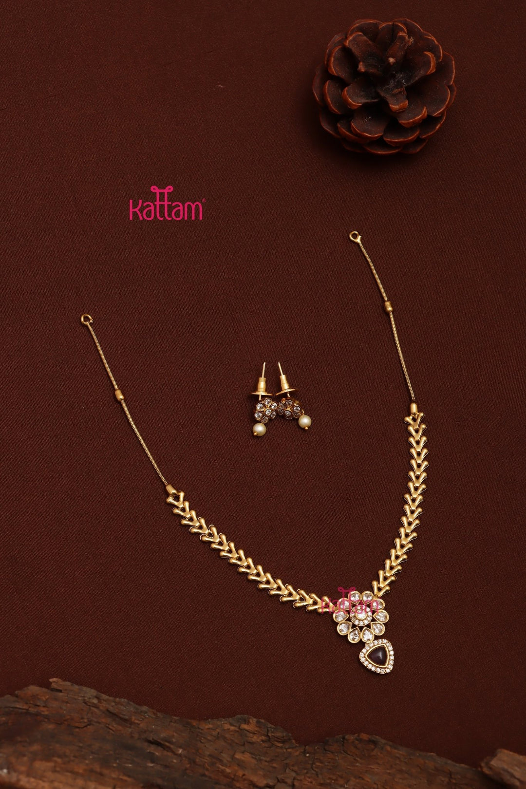 Yashi - Purple Flower Dollar Chain - N3698