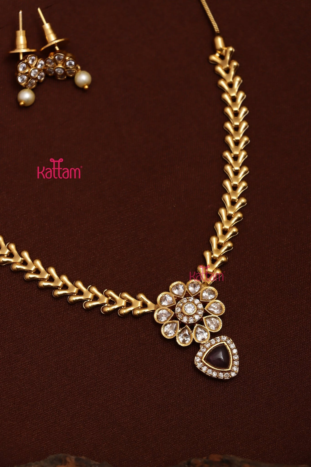 Yashi - Purple Flower Dollar Chain - N3698