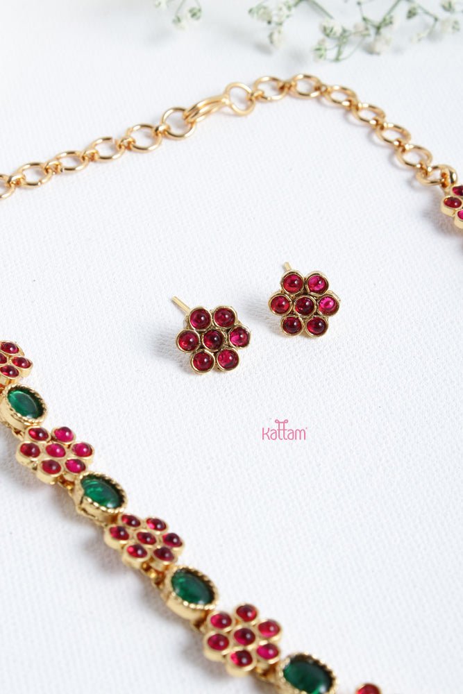 Yazhini - Floral Choker - N2431