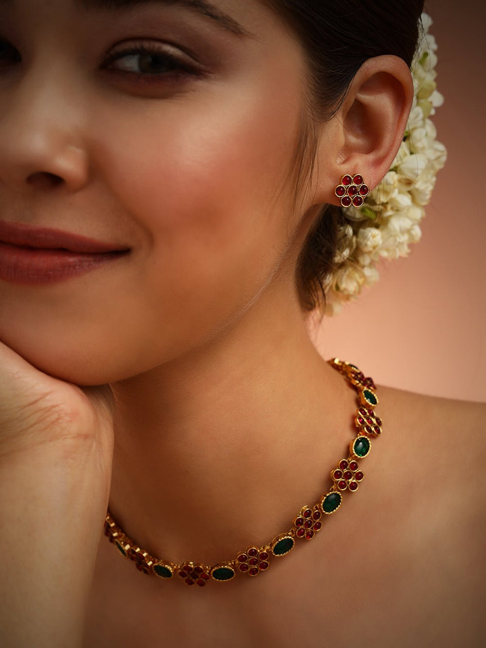 Yazhini - Floral Choker - N2431