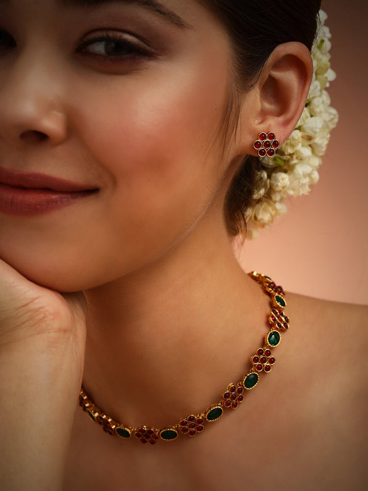 Yazhini - Floral Choker - N2431