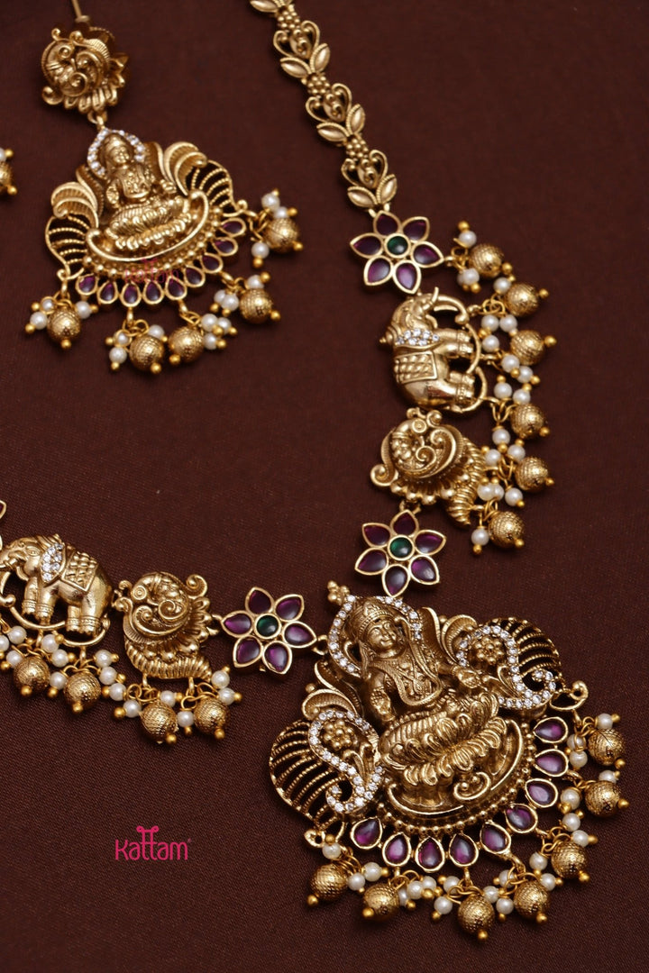 Yuvathi - Antique Lakshmi Necklace - N3657
