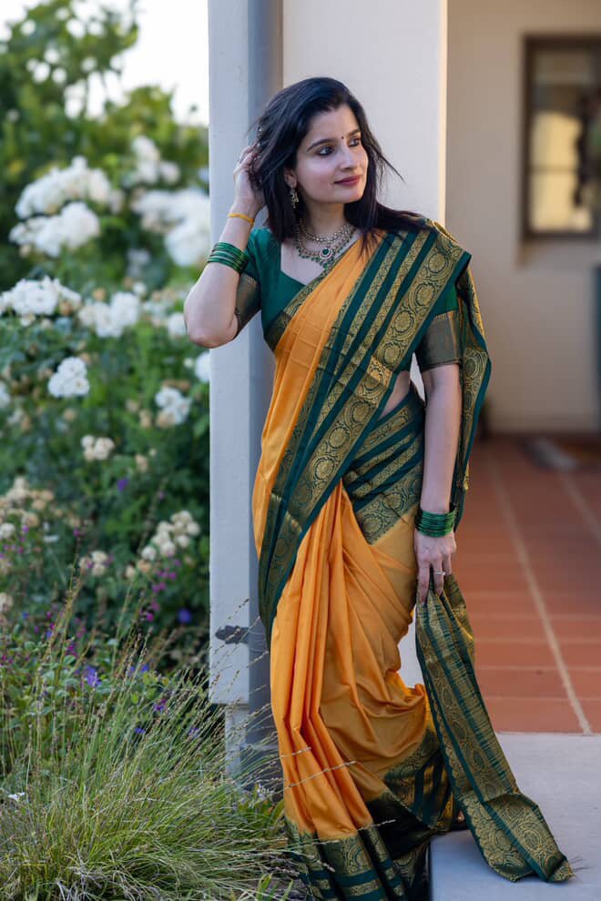 Zaveri - AD Layered Green Necklace - N5209