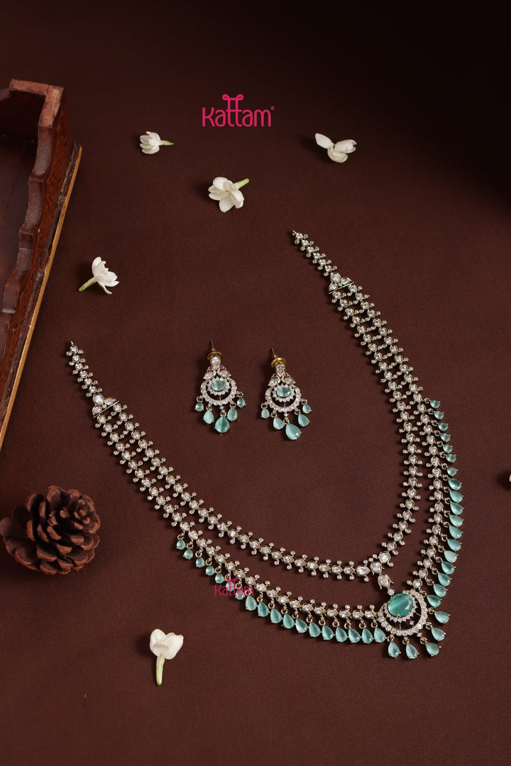 Zaveri - AD Layered Pastelgreen Haram - N5386