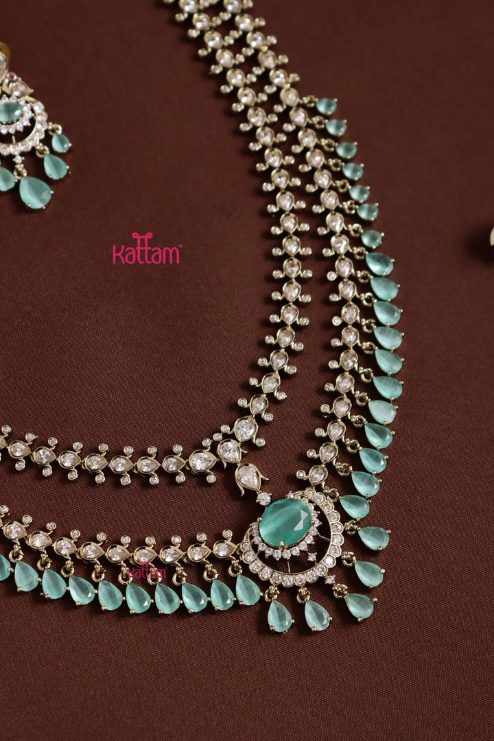 Zaveri - AD Layered Pastelgreen Haram - N5386