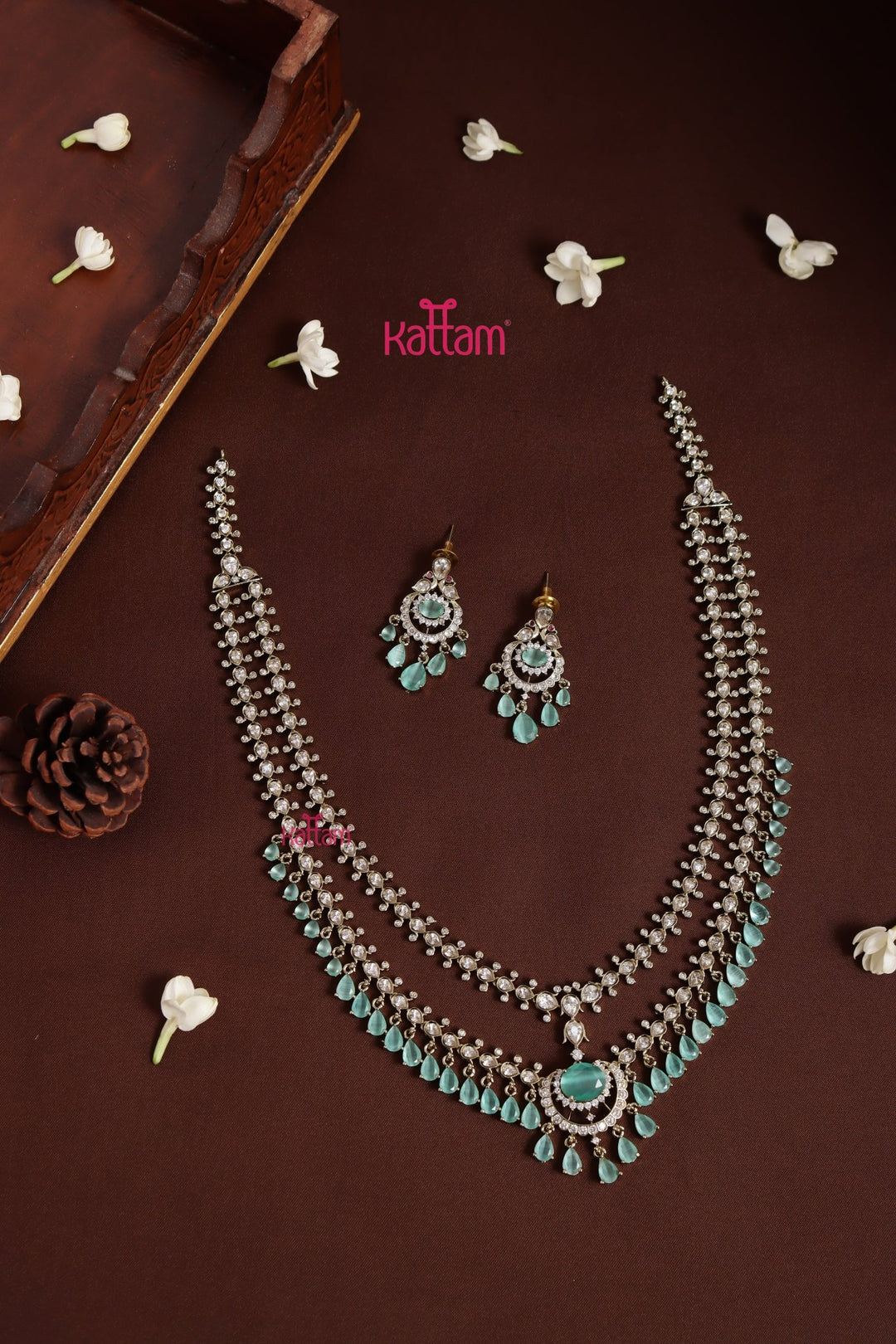 Zaveri - AD Layered Pastelgreen Haram - N5386