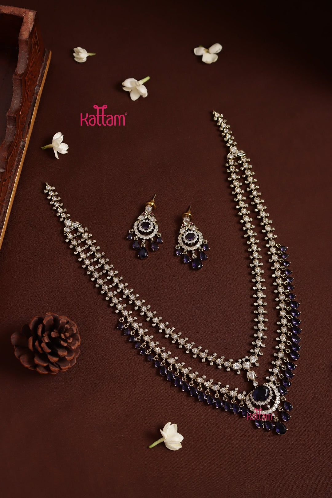 Zaveri - AD Layered Purple Haram - N5388