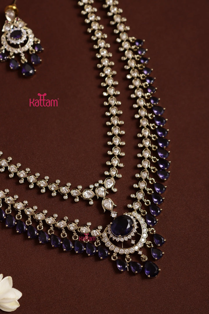 Zaveri - AD Layered Purple Haram - N5388