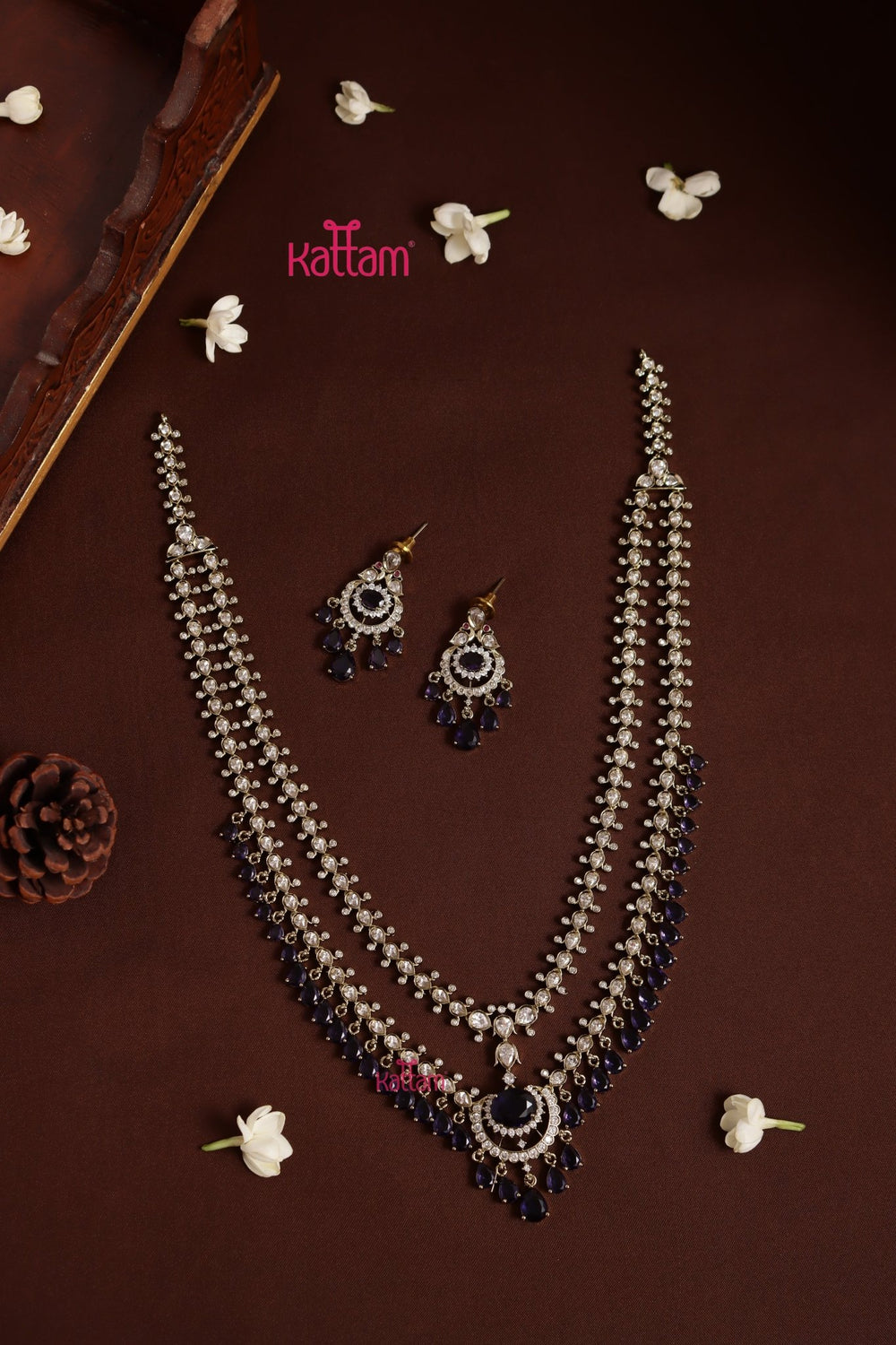 Zaveri - AD Layered Purple Haram - N5388