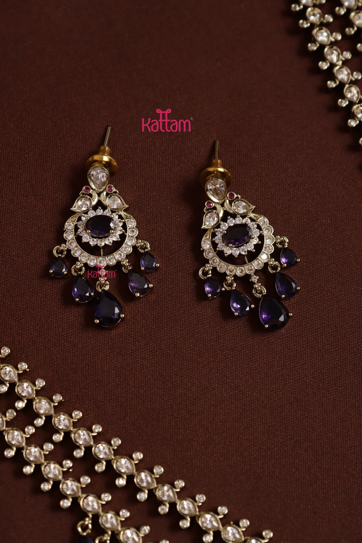 Zaveri - AD Layered Purple Haram - N5388