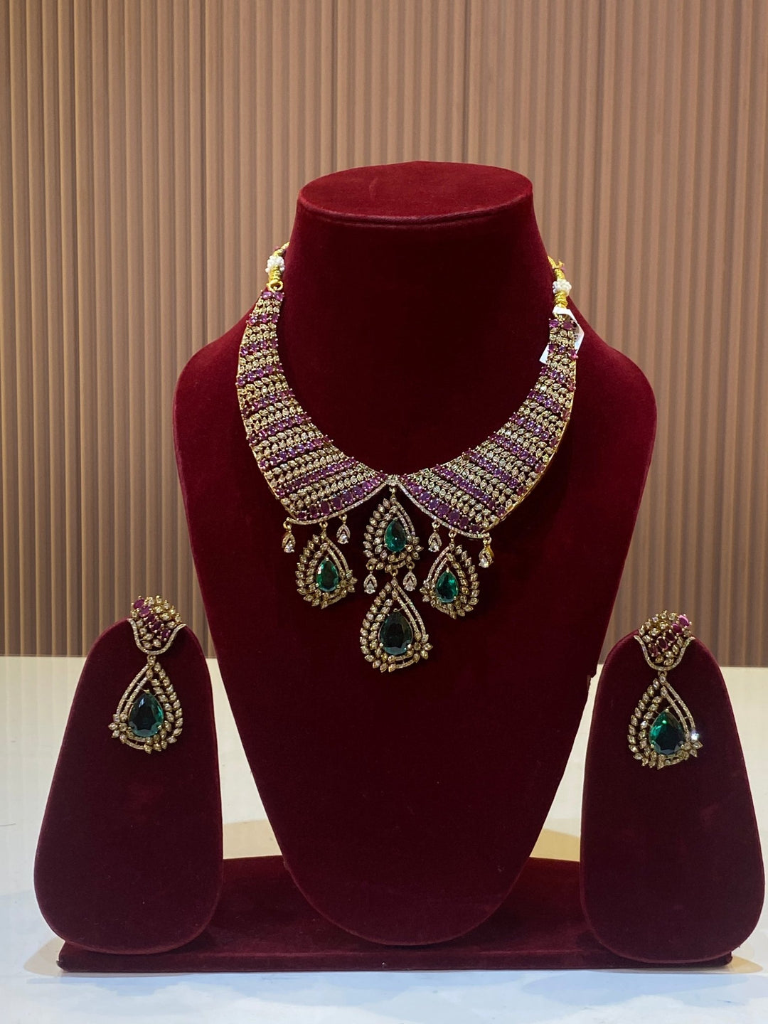 Zayna Victorian AD Pastel Necklace - SPN95