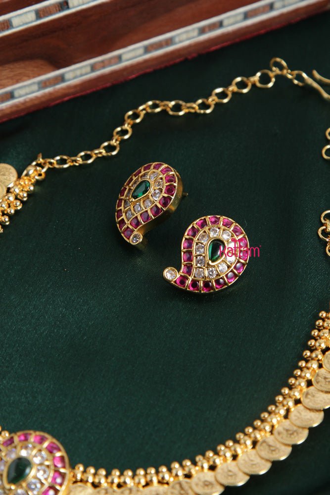2 in 1 Manga Pendant Coin Choker Set - N1858