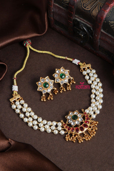 Budgetted Multi Halfmoon Pearl Choker