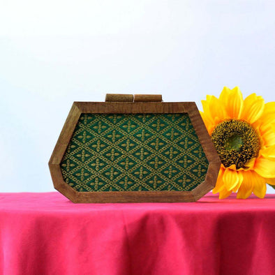 Designer Wooden Clutch
