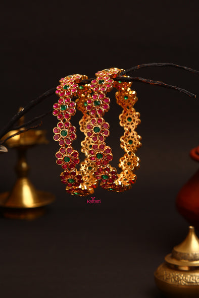 Floral Ruby Bangle Collection