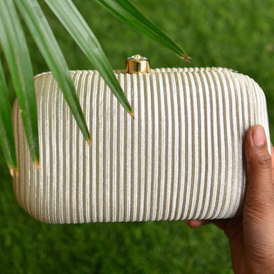 Golden Lines Party Clutch