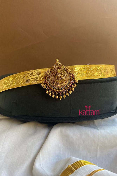 Goldtone Goddess Floral Hip Belt
