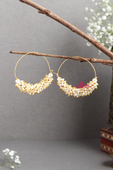 Pearl Hoop Earring