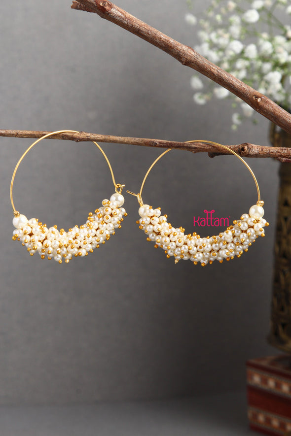 Pearl Hoop Earring