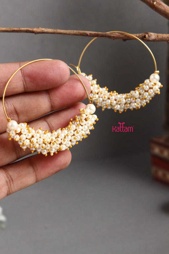 Pearl Hoop Earring