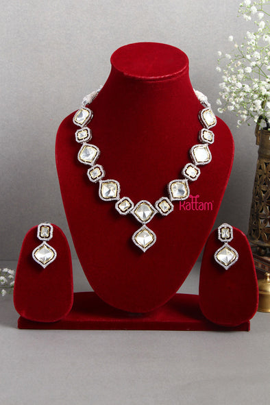 Premium AD Stone Leaf Shape Necklace