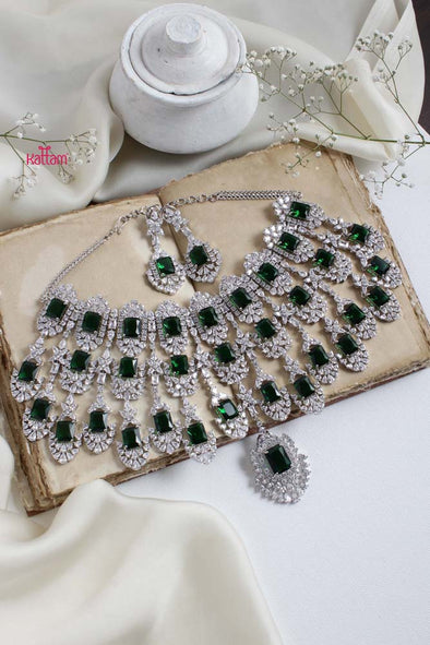 Kiara Advani Inspired Emerlad Green Ad Choker