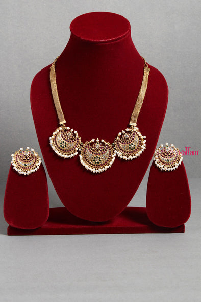 Triple Half Moon Choker